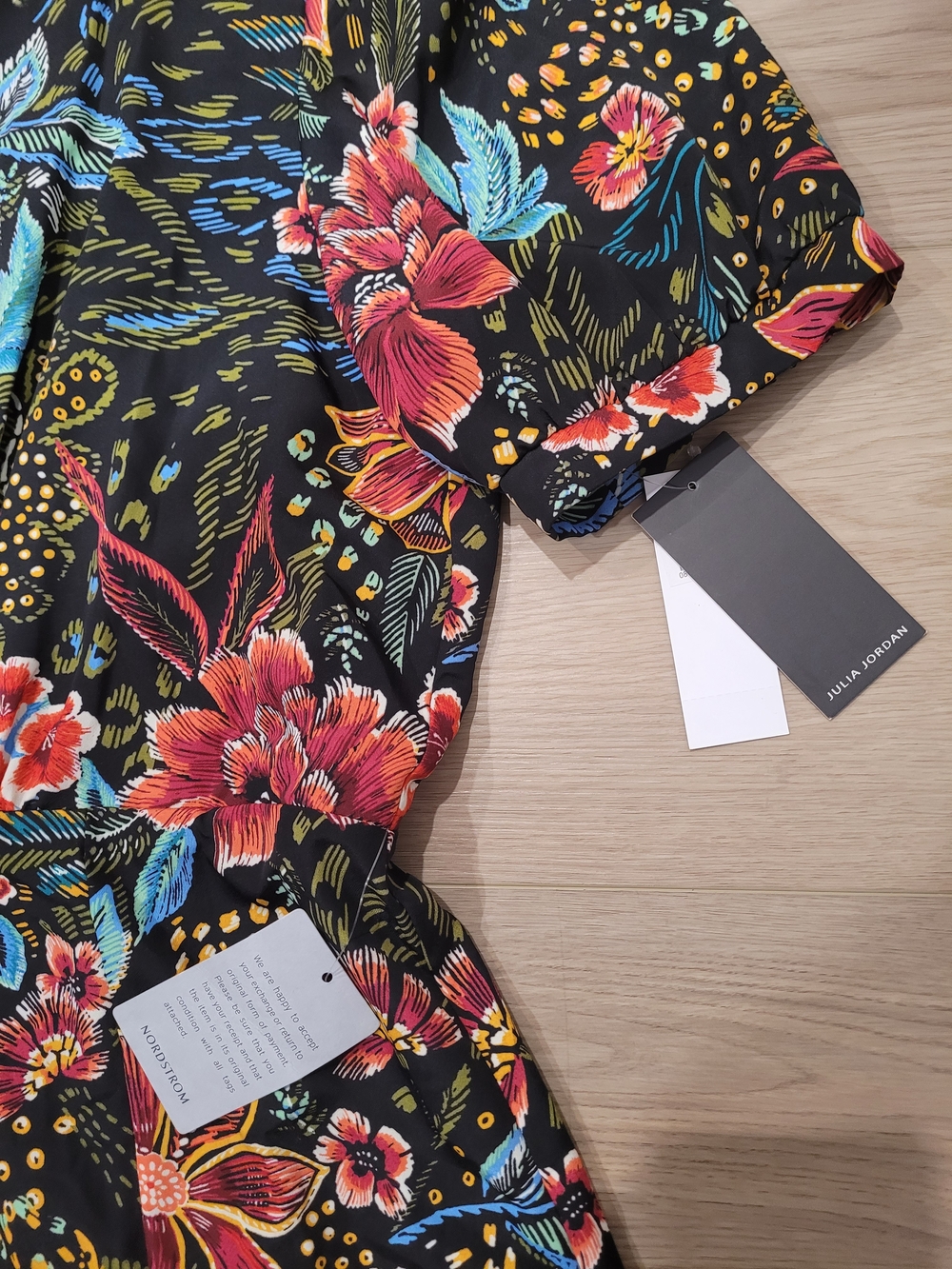 Julia Jordan Women 16 Floral Print Tie Neck Midi Dress NWT* - Picture 7 of 13